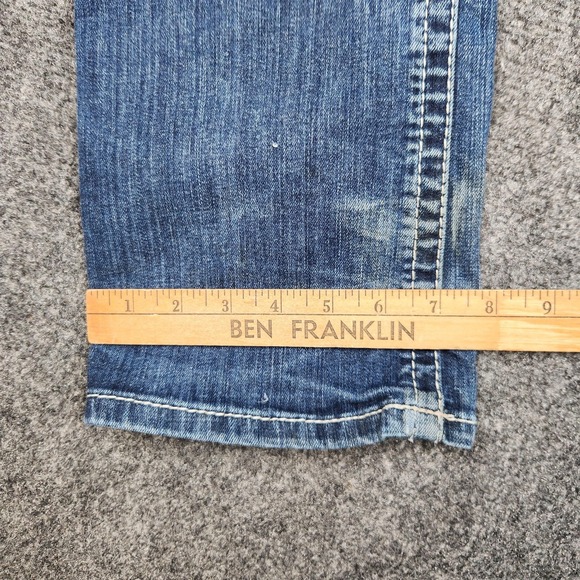 Ariat REAL Denim Jeans Womens 29R Blue Mid Rise Straight Leg Western Riding - Picture 9 of 10